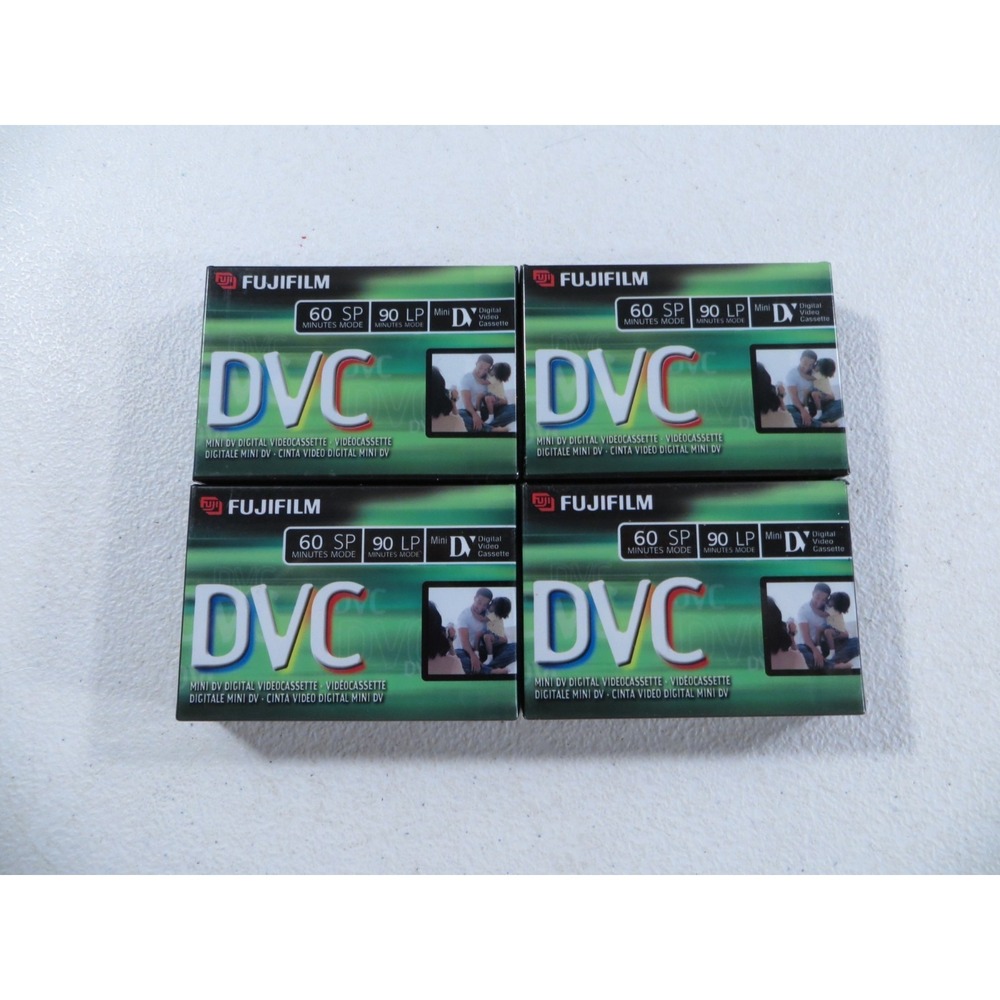 NEW Fujifilm DVC MiniDV Digital Video Cassette Tape 60 Min SP 90 Min LP Lot of 4
